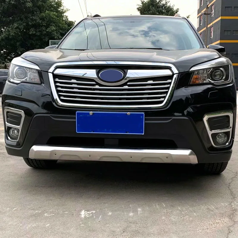 Автомобильный Стайлинг для Subaru Forester SK из нержавеющей стали, передний и задний бампер, защитная накладка, накладка, 2 шт - Цвет: front