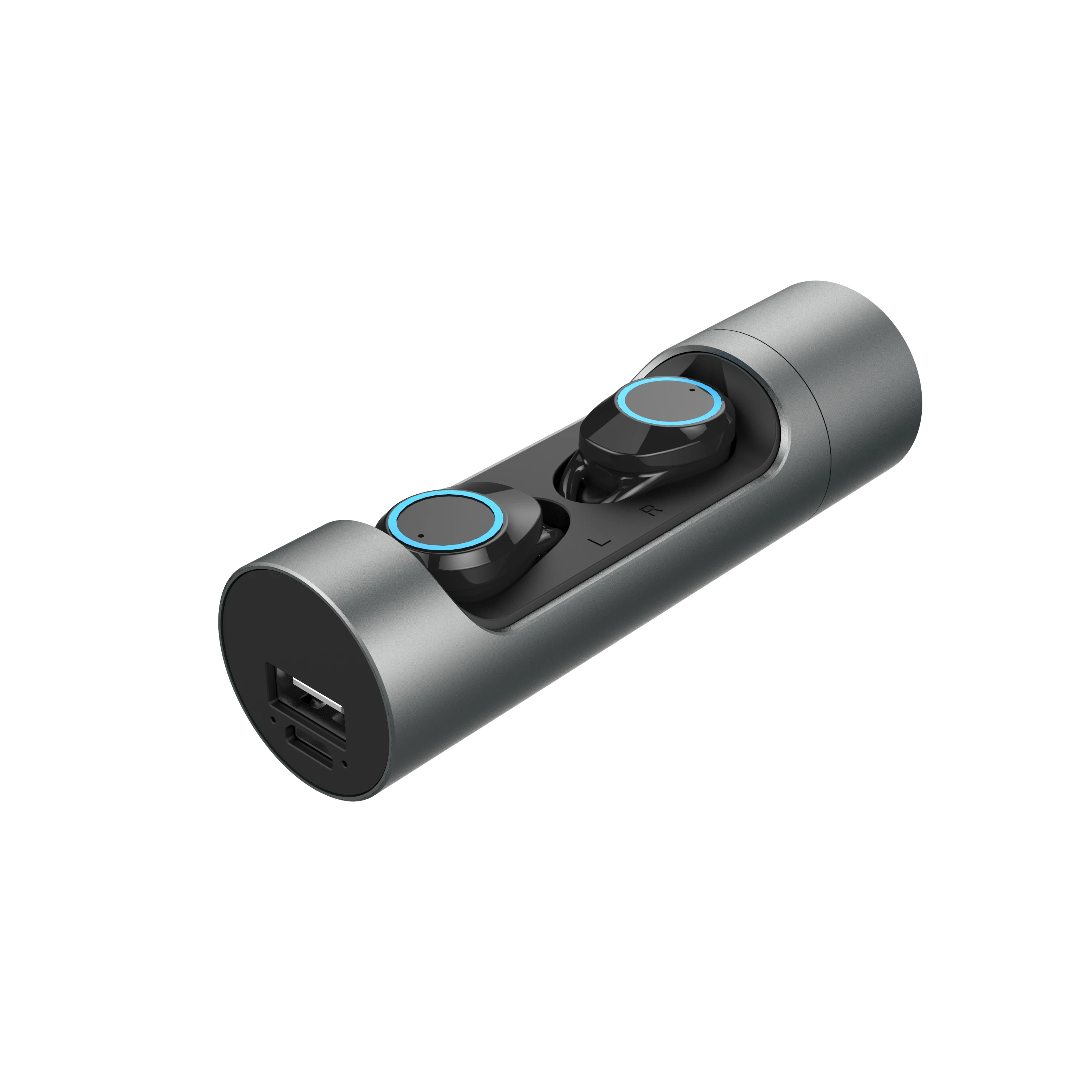 X8 с сенсорным управлением TWS Bluetooth 5,0 наушники мини беспроводные наушники стерео наушники водонепроницаемая Спортивная гарнитура с микрофоном - Цвет: Серый