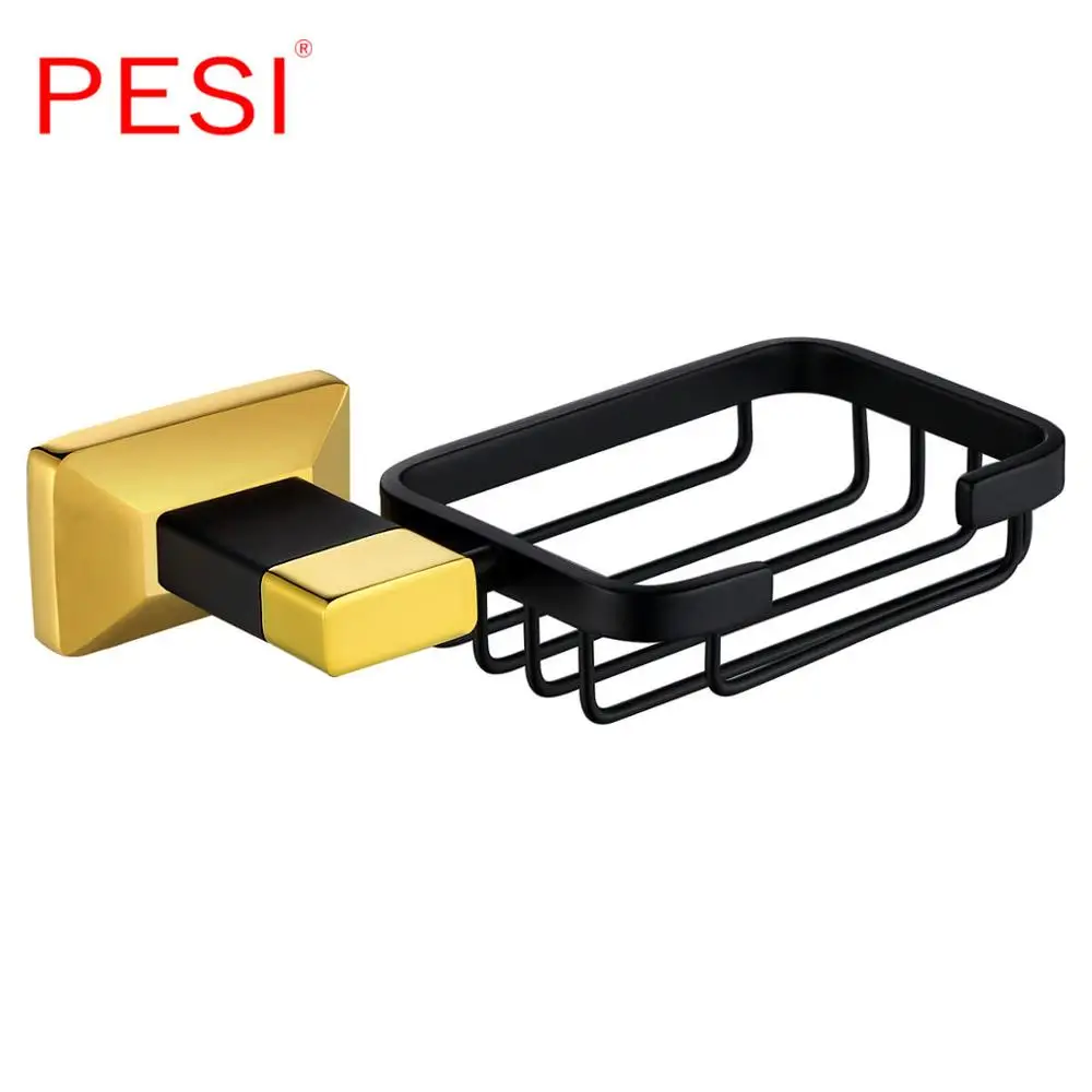 Soap dish basket Все держать полотенец для ванной набор Халат крюк стойки для полотенец Бар Полка бумажный держатель зубной щетки аксессуары для ванной комнаты, черный - Цвет: Soap dish basket