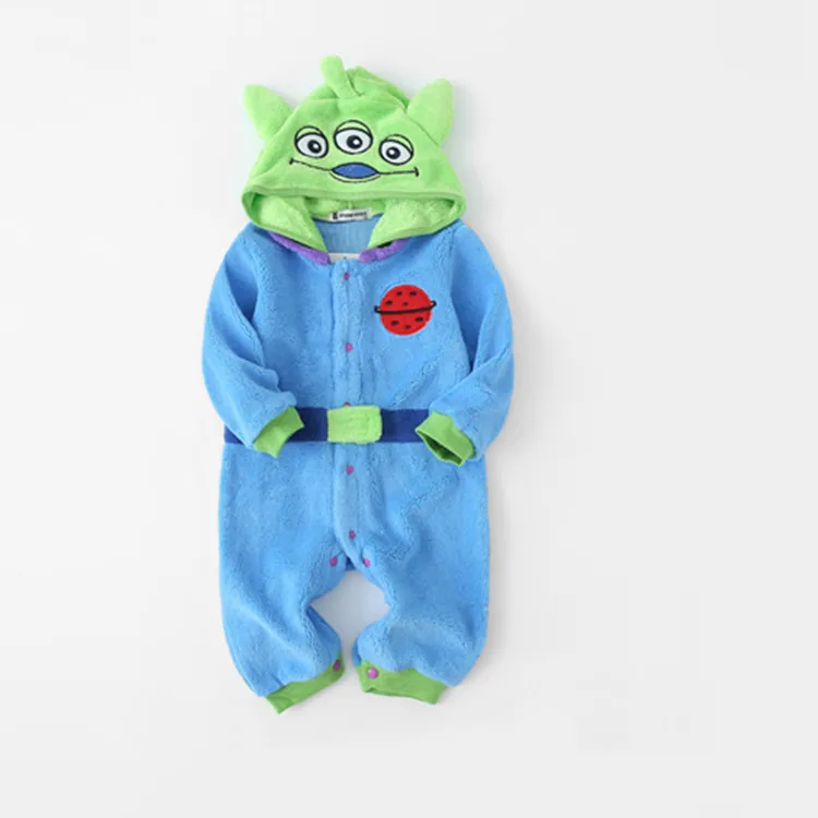 

Children Winter Overall Fleece Jumpsuit Kids Newborn Baby Boy new born Winter Overalls for Boys Animals Snowsuits Romper