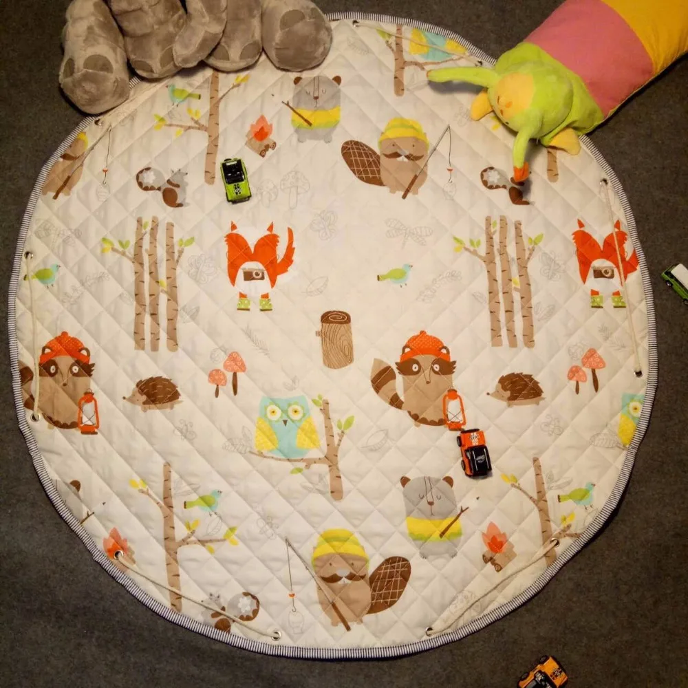 110 см круглый детский игровой коврик Одеяло подняться Мат Коврик для ползания