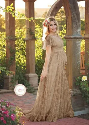 Летнее платье для беременных будущих мам Одежда фотосъемки кружевное