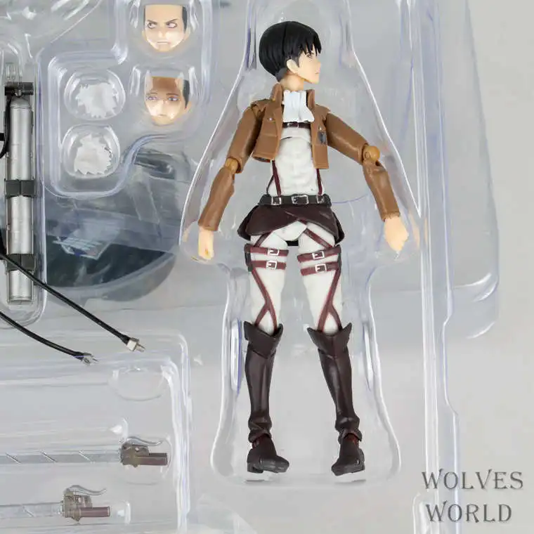 Аниме Фигурка 14 см атака на Титанов Shingeki no Kyojin Rivaille Figma 213 в штучной упаковке ПВХ