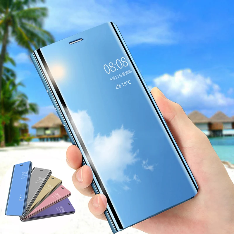 Умный зеркальный флип-чехол для телефона samsung J7 J6 J5 J4 J3 J2 Pro Prime Max Прозрачный бампер