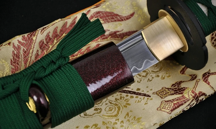 Полностью сделанный вручную японский самурайский меч вакизаси Железный тасуба