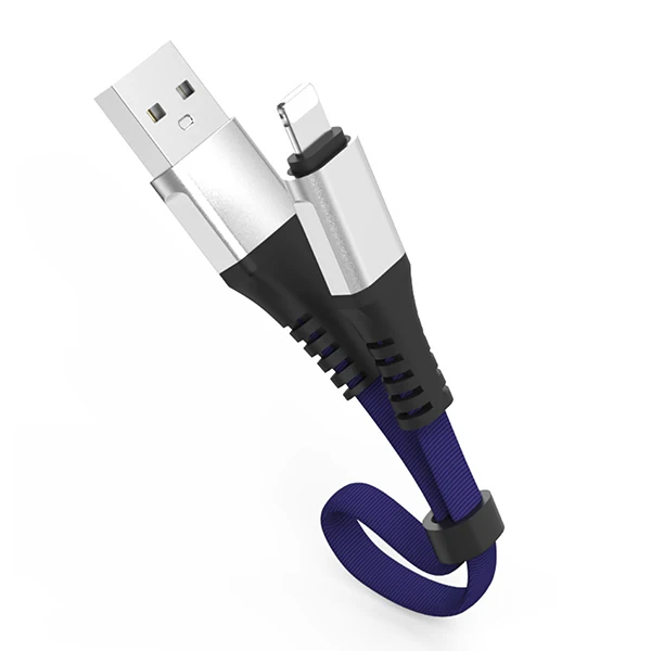 Синий ACCEZZ USB зарядный кабель для передачи данных освещение для iphone XS MAX XR X 8 7 6 6S 5S Plus зарядный кабель для iPad Mini короткий, для зарядного устройства - Цвет: Синий
