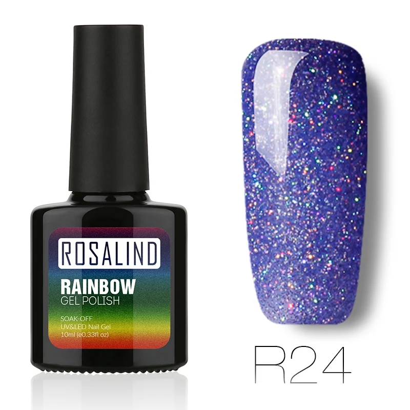 Glass R24 ROSALIND Гель-лак для ногтей поли для ногтей УФ цвета светодиодный праймер набор для дизайна ногтей гибридные Лаки гель лак набор строитель верхнее покрытие - Цвет: Glass R24