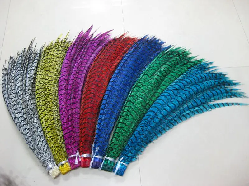 

Freeshipping!5pcs/lot 30-35inch 80-90cm Royal blue Dyed pheasant tail feather,Lady amherst Center tails,pheasant feathers