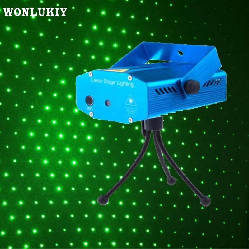Мини светодиодный лазерный проектор Красный и зеленый сценический светильник