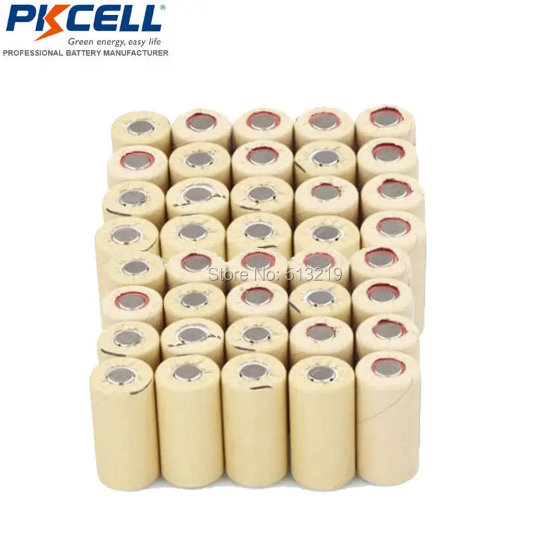 50x1,2 v NiCd SubC SC 2200mAh аккумуляторная батарея(плоский верх) Бумага обернутая 10C подметальная ручная дрель, электроинструмент батарея