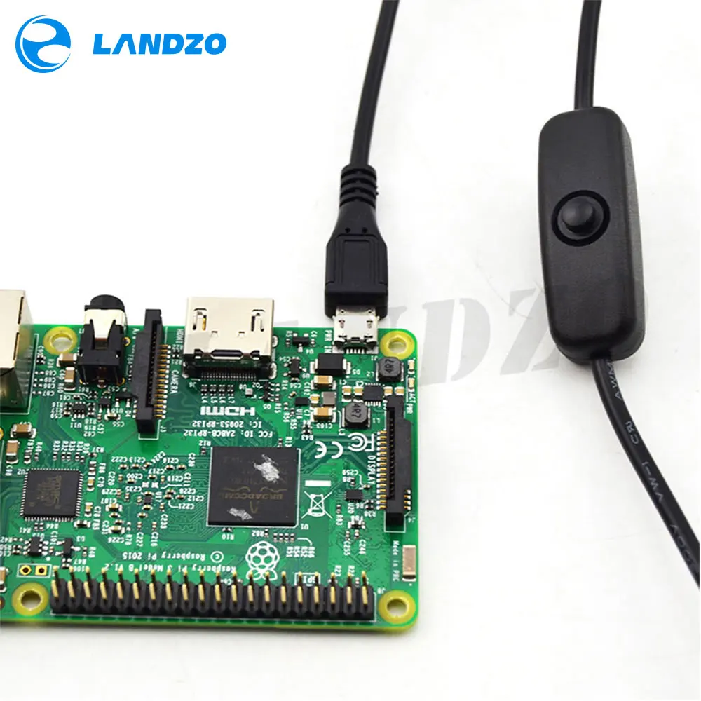 1 шт. кабель питания с микро USB переключателем 5 м к Micro провод для зарядки Raspberry Pi 2 /
