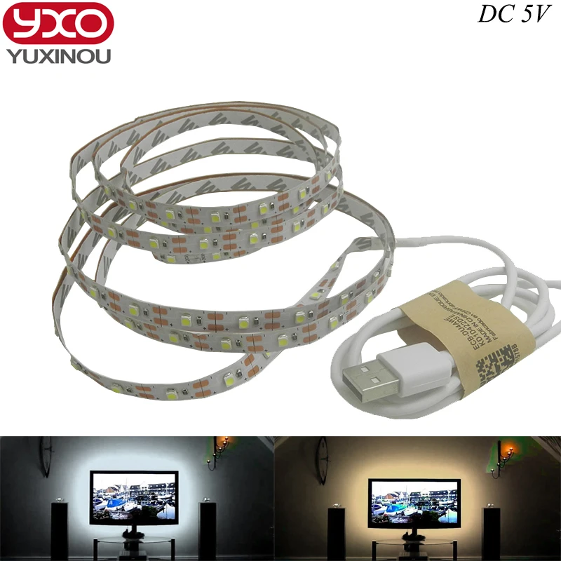 Светодиодная лента с USB кабелем 5 В SMD3528 50 см 1 м 2 м|led stripe light|tv background lightled strip light |