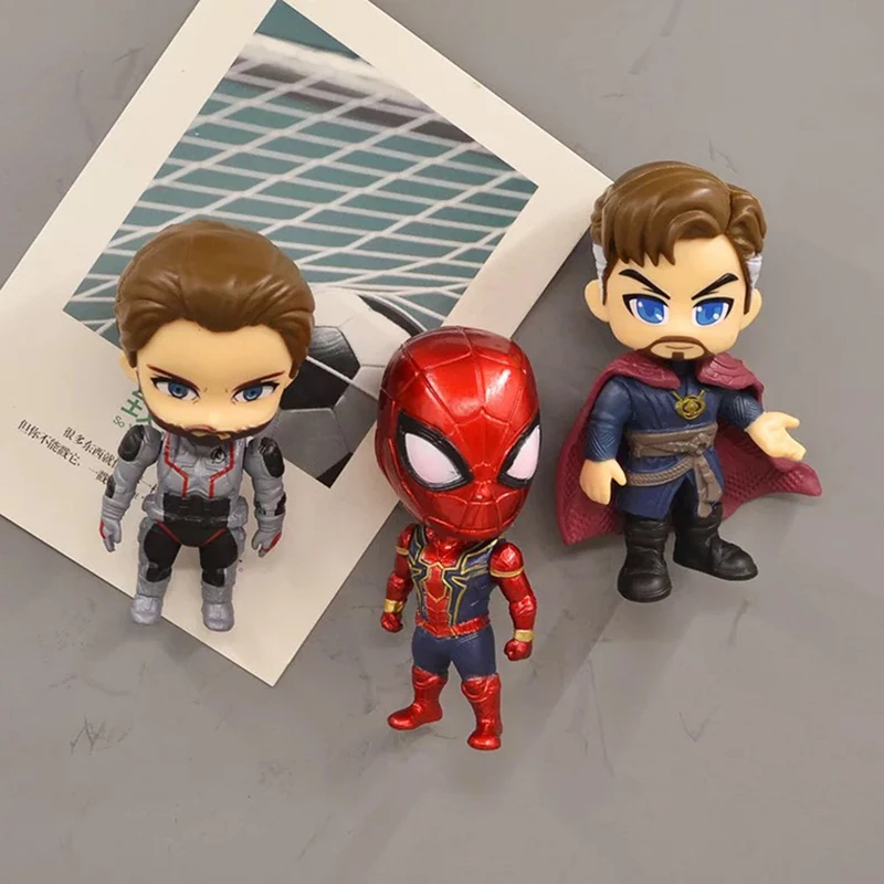 6 шт./лот Мультяшные Мстители серии аниме персонажи Marvel Hero магниты на холодильник игрушечные фигурки магниты для украшения