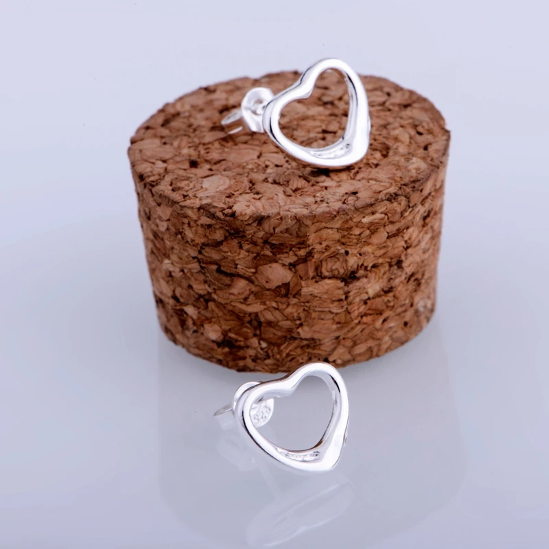 Милые серебряные Серьги Love посеребренные модные ювелирные изделия для женщин