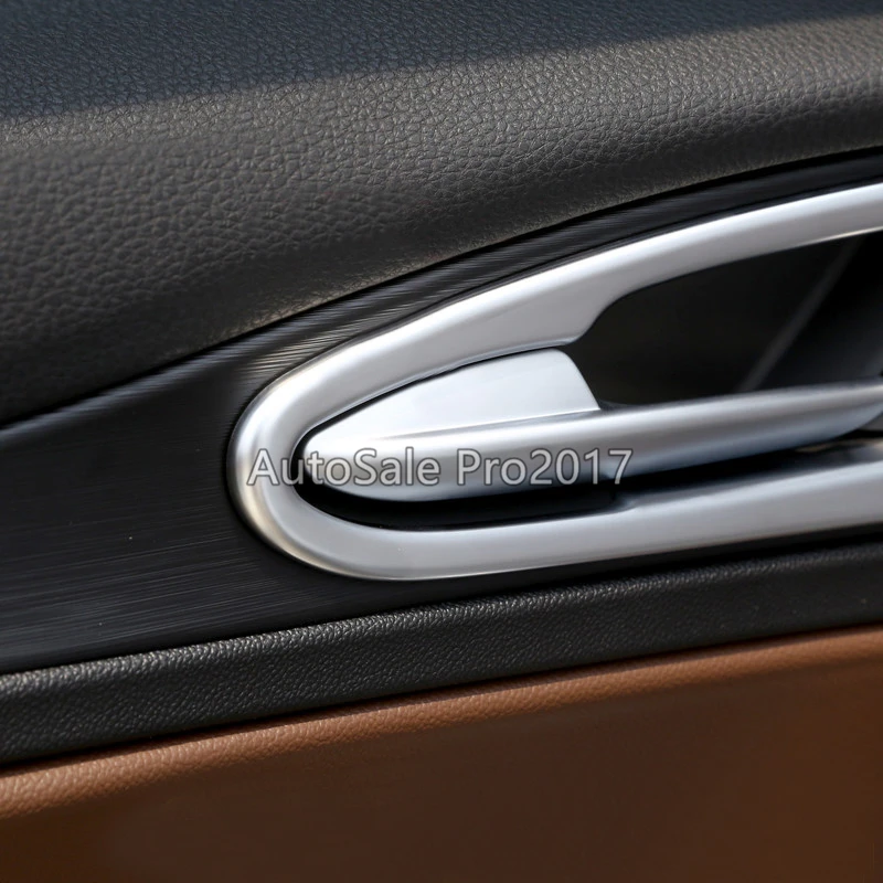 

High-quality for Alfa Romeo Giulia Stelvio 2017 2018 abs Matte Interior Car Door handle bowl Frame 4pcs Car-Styling Accessories