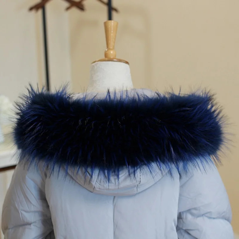 Женский большой шарф из искусственного меха на осень и зиму женский теплый