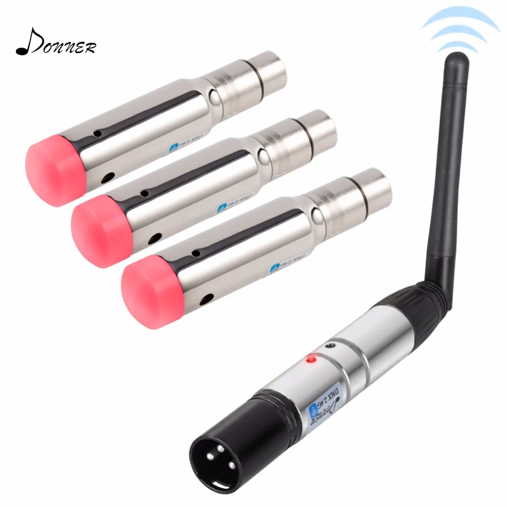 Беспроводной приемник dongner DMX512 DMX Dfi DJ 2 4G 4 шт. 3 перезаряжаемых приемника и 1