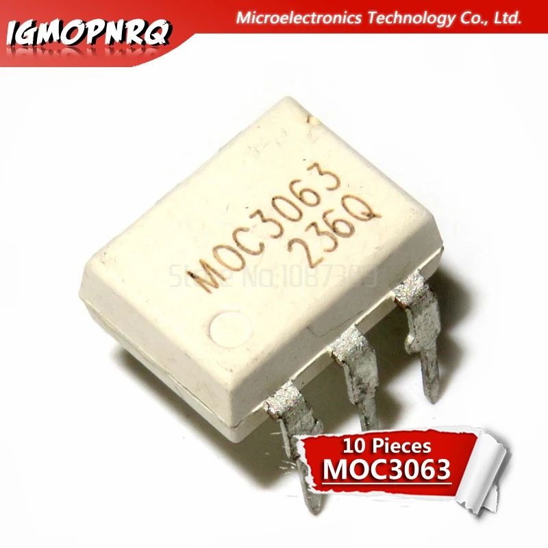 10 шт. MOC3062 MOC3020 MOC3021 MOC3023 MOC3043 MOC3052 MOC3063 MOC3083 DIP6|Интегральные схемы| |