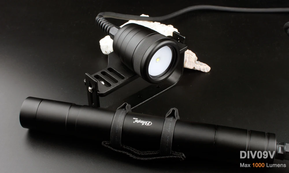Brinyte DIV09V LED видео/фото свет CREE XML2 200 лм светодиодный для подводного плавания 26650 м