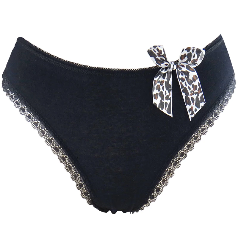 Набор из 4 хлопковых трусиков с низкой посадкой и бантиком женские трусики