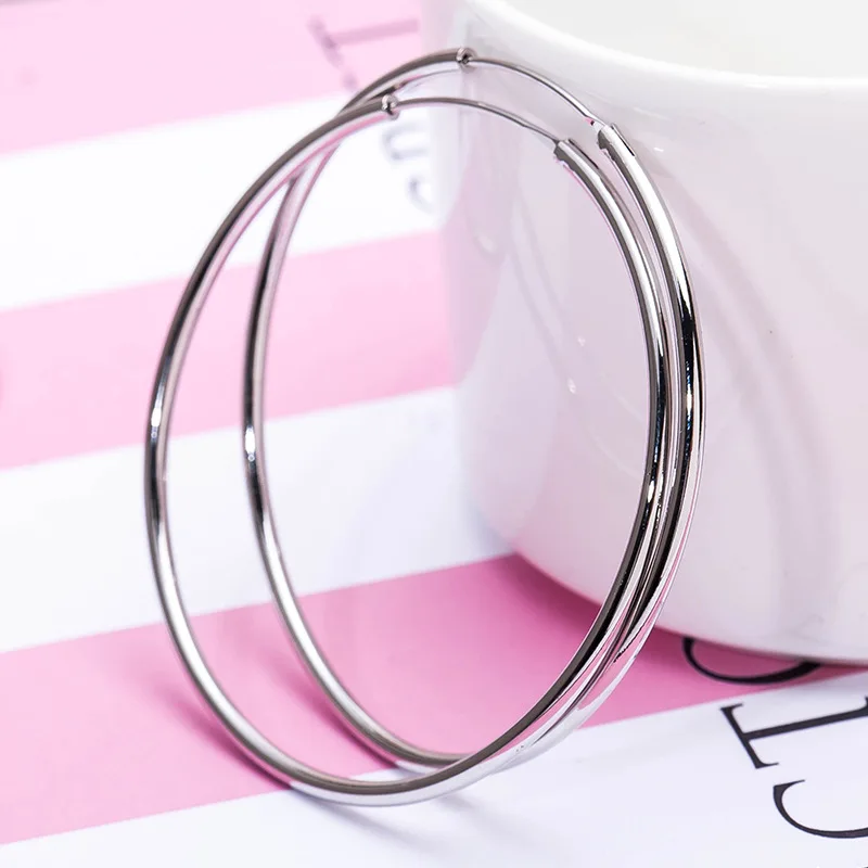 Большие серьги кольца из нержавеющей стали большие популярные в американском и