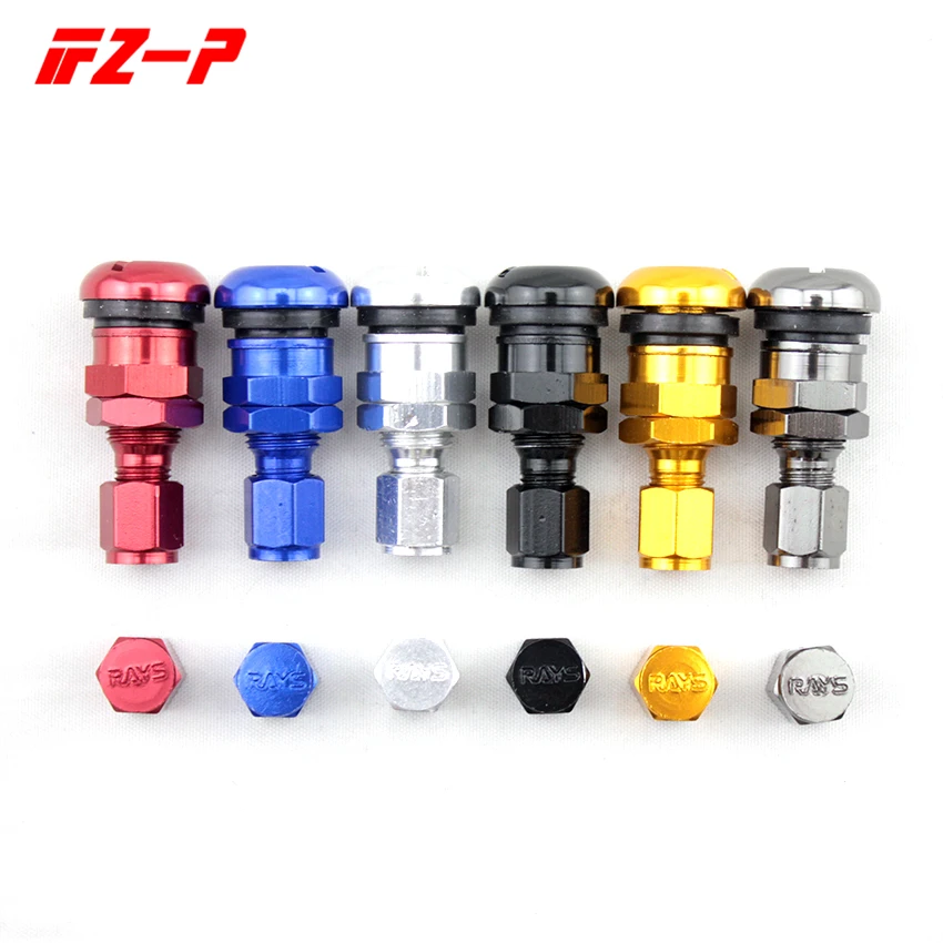 Универсальный автомобильный стержень клапана с колпачками для шин красный синий