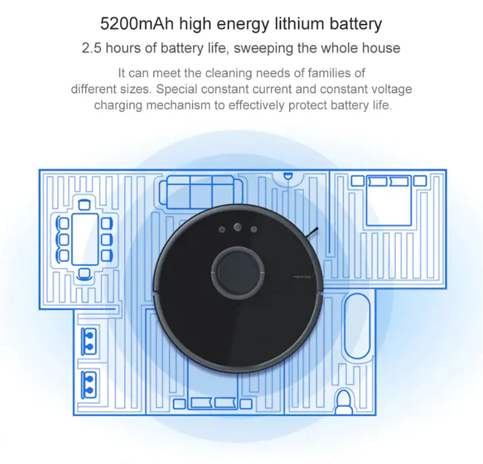 Mihome Roborock S50 S55 робот-пылесос для дома wifi приложение управление влажной шваброй умная планируемая уборка