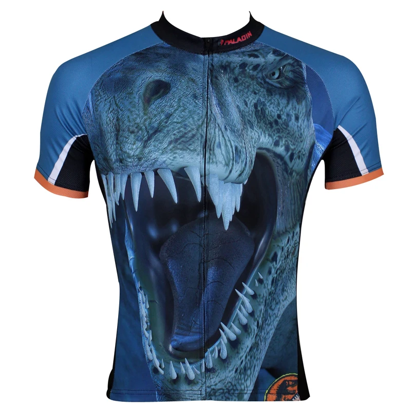 Мужская велосипедная рубашка с коротким рукавом PALADIN динозавром | Спорт и