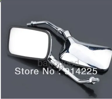 10mm Chrome Motorcycle Mirrors For Honda Suzuki Kawasaki Z1000 Z750 ER-6N KLE650 Free shipping | Автомобили и мотоциклы