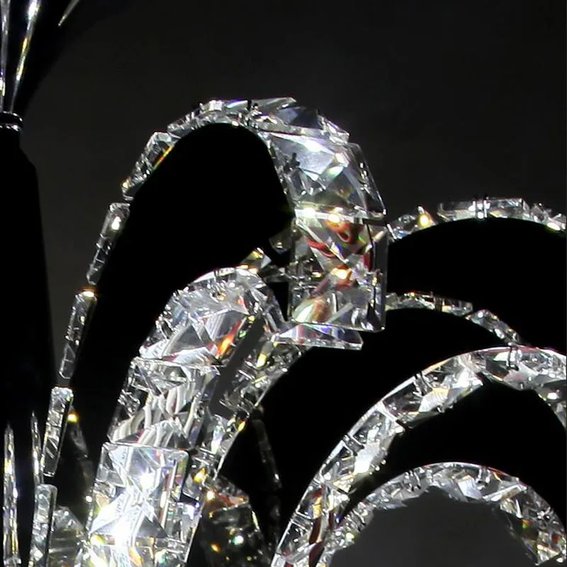 Современная светодиодная Хрустальная потолочная лампа роскошное искусство