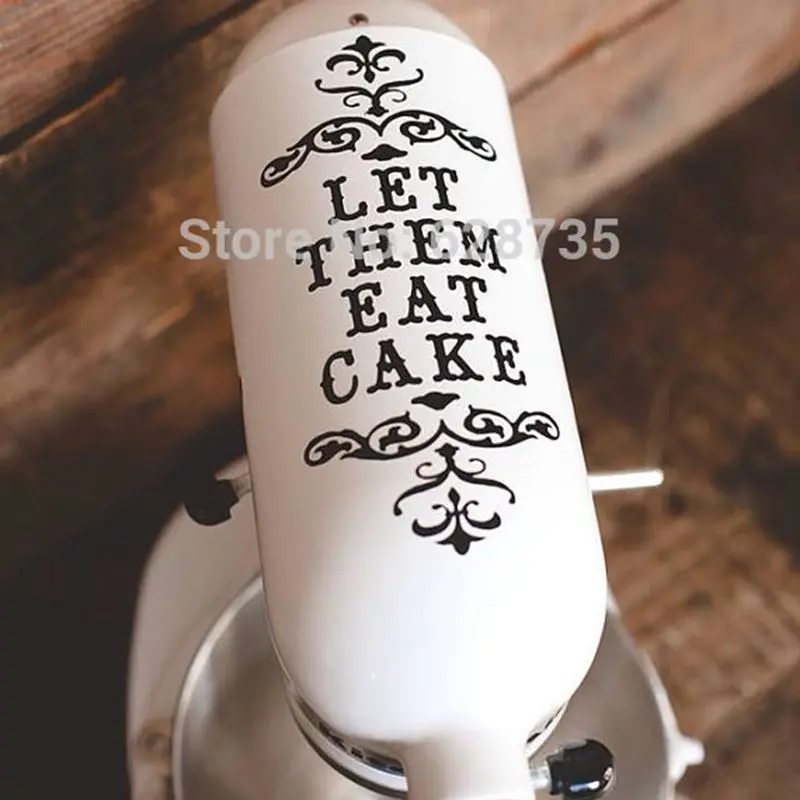 Кухня idea Gift Виниловая Damask Mixer Sticker Let theat Eat Cake декорация для дома декор кухни