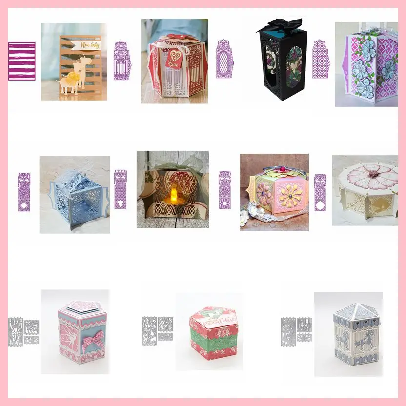 Специальная складная коробка кружевная Рамка DIY режущие штампы шаблон для
