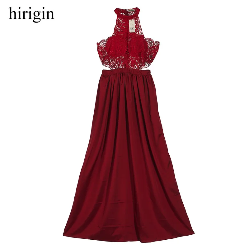 Женское длинное кружевное платье без рукавов Boho Пляжное с цветочным принтом |