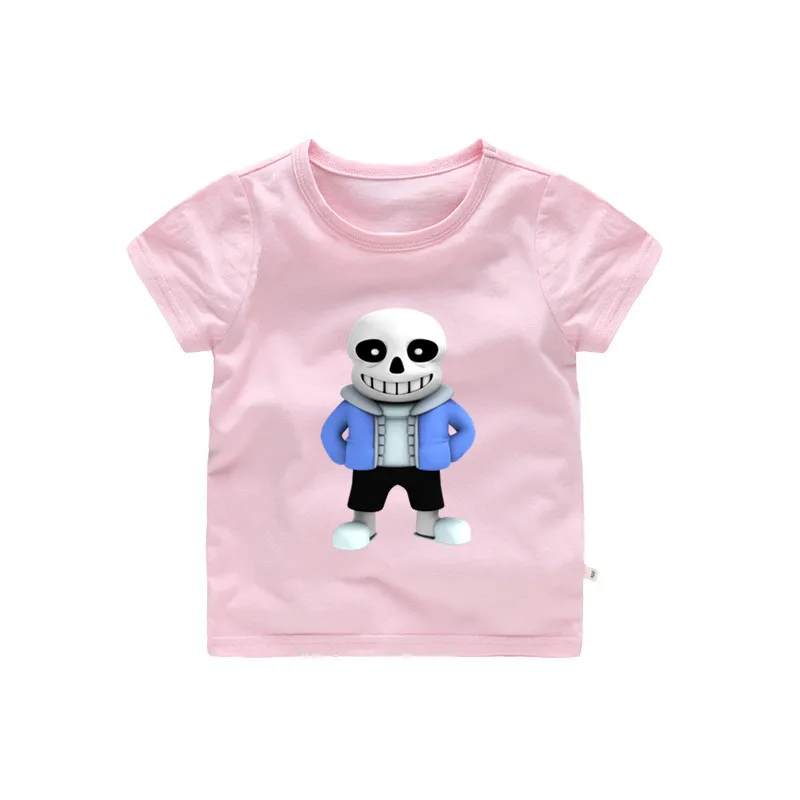 От 2 до 12 лет дети Undertale футболка для маленьких девочек Летнее платье с героями