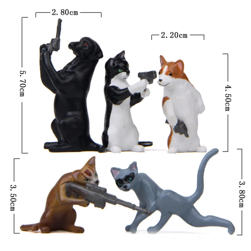 5 шт. декоративная игрушка в виде кошки собаки | Дом и сад