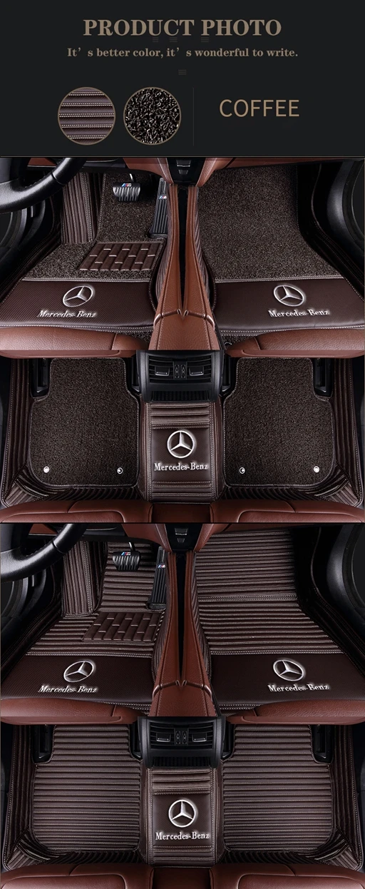 Пользовательские автомобильные коврики для Mercedes Benz все модели E C GLA GLE GL CLA ML GLK CLS S R A B CLK SLK G GLS GLC vito viano