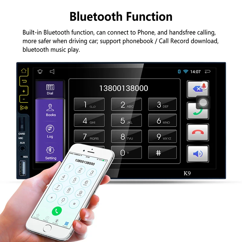 Ультра тонкий четырехъядерный Android 5 1 Bluetooth HD 7 дюйма MP5 плеер AM/FM/RDS радио тюнер 3G Wi