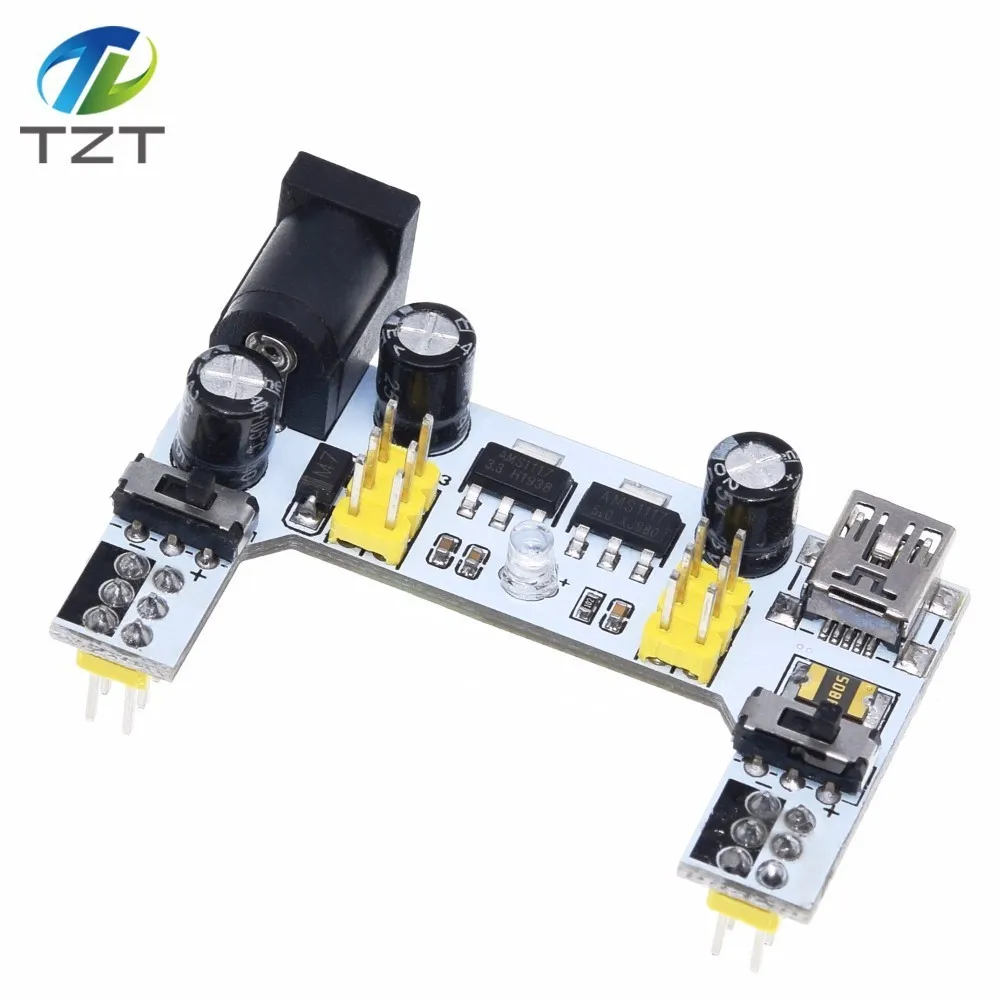 MB102 Интерфейс макет Питание модуль MB 102 для Arduino DIY Kit Белый DC 7 12V 2 канала доска|module
