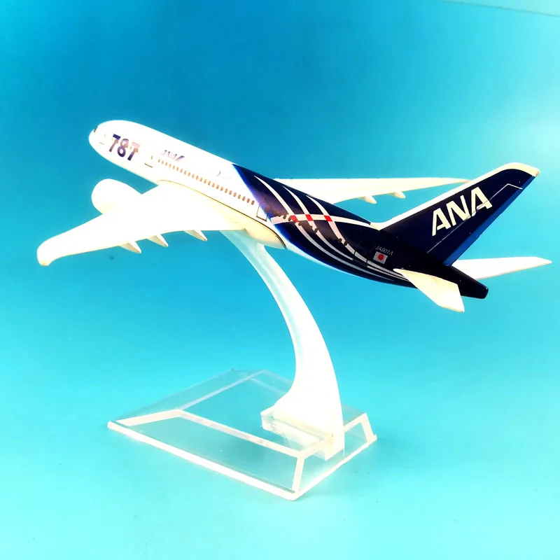 Бесплатная доставка 16 см модель самолета Боинг 787 ANA из металлического сплава