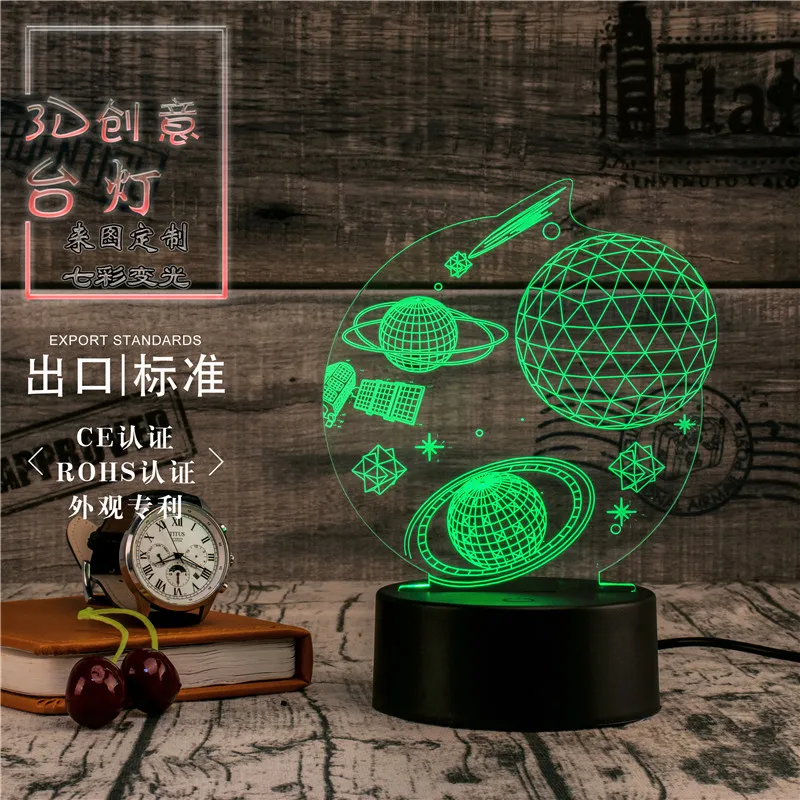 3D Led Novety освещение творческий Подарочный ночник настольная лампа прикроватная космический свет Led дома коридор, отель вечерние атмосфера огни