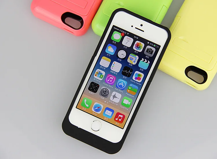 Для iPhone 5 5S 2200 mAh Перезаряжаемые внешний Батарея зарядный чехол Батарея для Apple iPhone 5/iPhone 5 S
