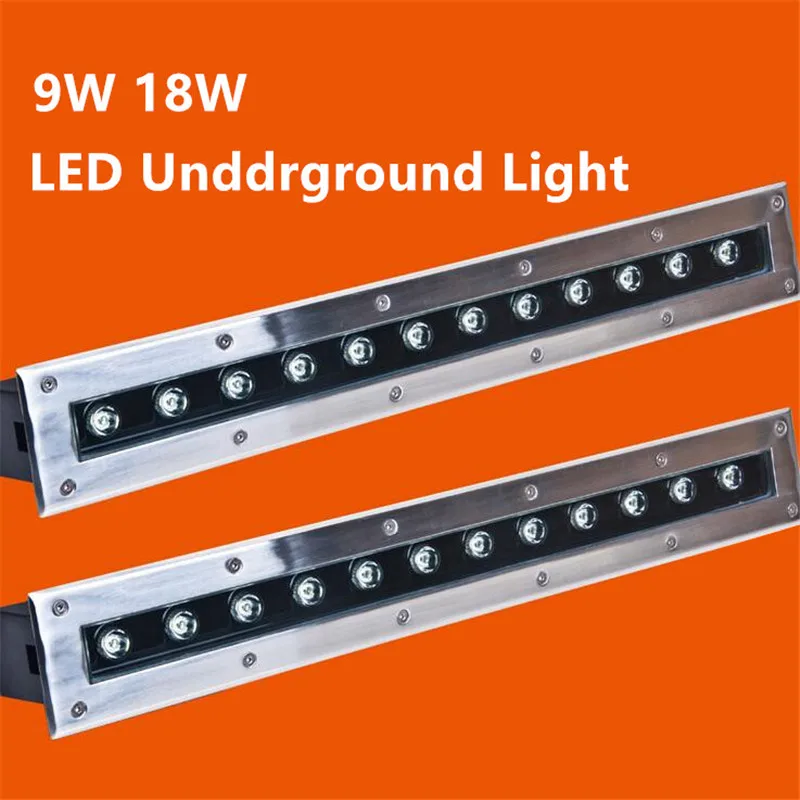 LED подземный свет 9 Вт 12 18 Наружное освещение Led шаг света водонепроницаемый IP68 RGB