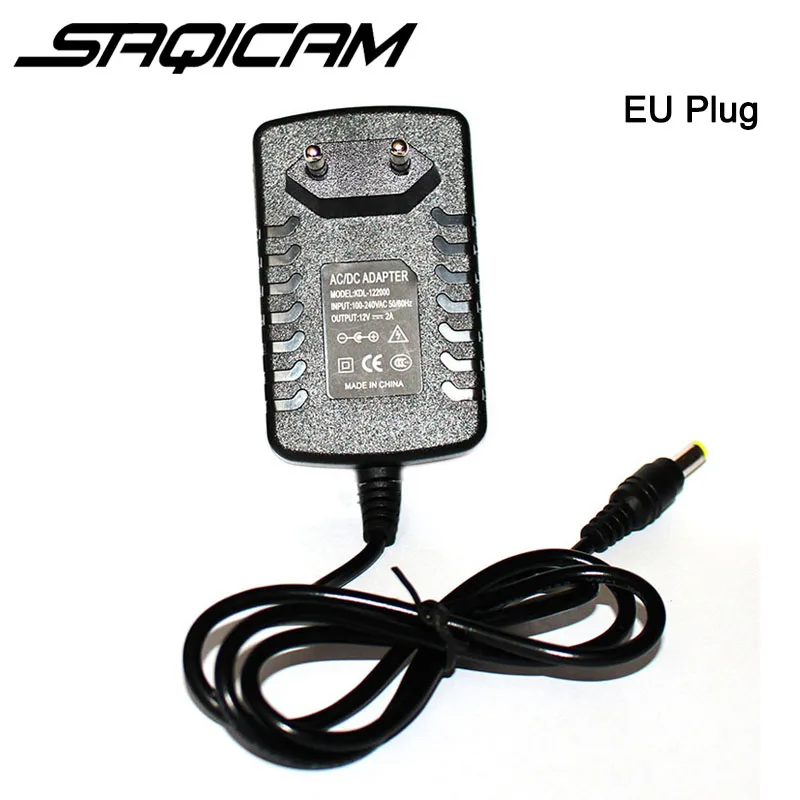10 штук промо-продаж камеры видеонаблюдения система питания адаптер 12В 2,0A 100-240В переменного тока на постоянный ток 2,1х5,5 мм, сертифицированный CE.