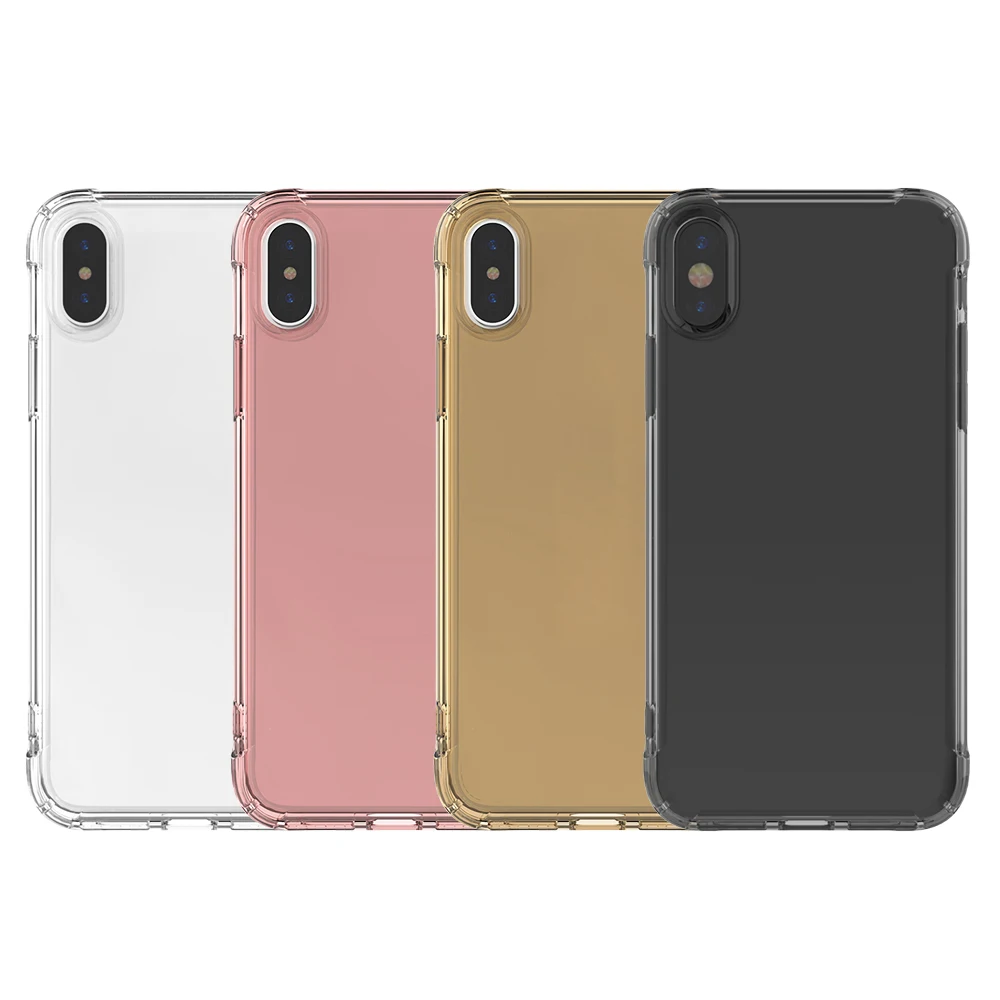 Чехол для iphone X Силиконовый мягкий чехол на воздушной подушке противоударный