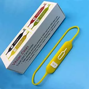 Yellow 1 шт. V4sim Чехлы Sim держатель для карт силиконовый портативный безопасный Pin игла анти-потеря SIM держатель для карт - Цвет: Yellow