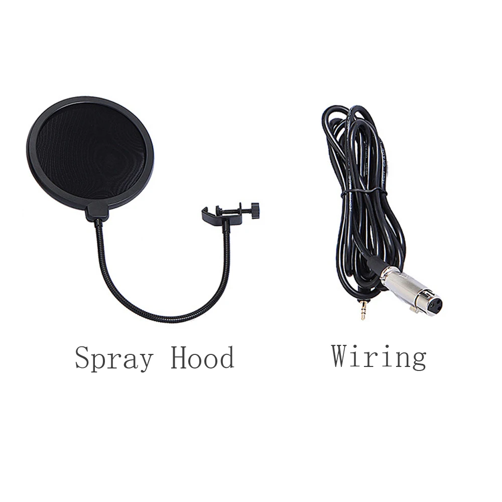 BM-800 Профессиональный студийный конденсаторный микрофон для вещания и записи в студии, комплект микрофона, штатива и амортизационной подвески с пенным кольцом.