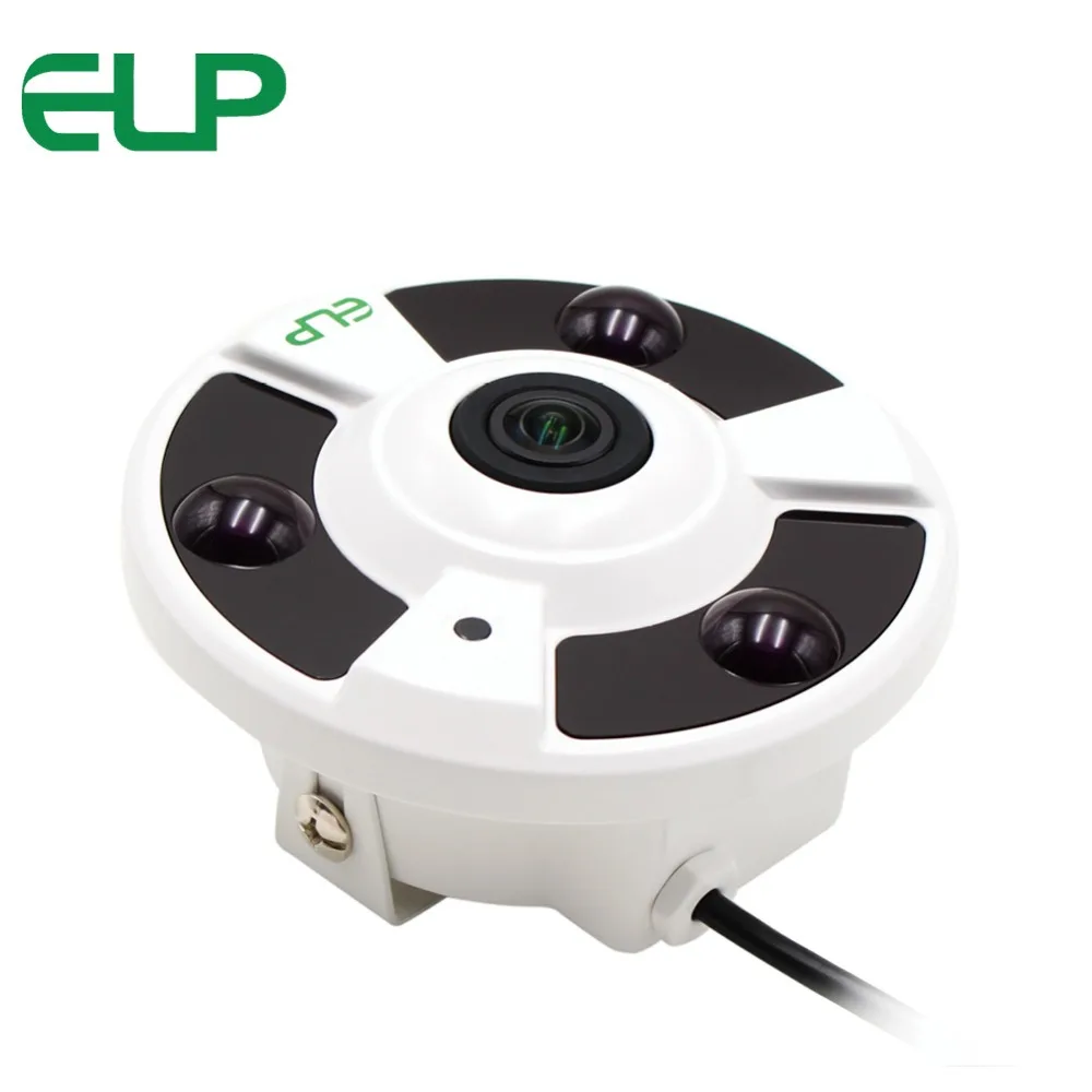 ELP CCTV HD 1080P IP камера 2 0 мегапиксельная Рыбий глаз объектив панорама обзор 360