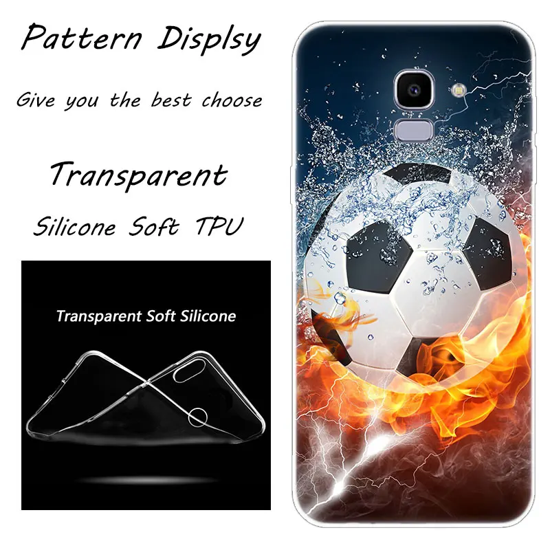 013 Футбольный мяч мягкий силиконовый чехол для samsung Galaxy J8 J6 J4 J2 Core J5 J6 J7 Prime J3 EU J4 Plus чехол - Цвет: 013