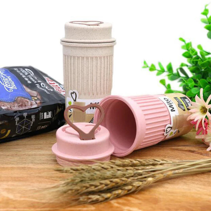Натуральная соломенная пластиковая бутылка для воды кружка кофе и чая 350 мл