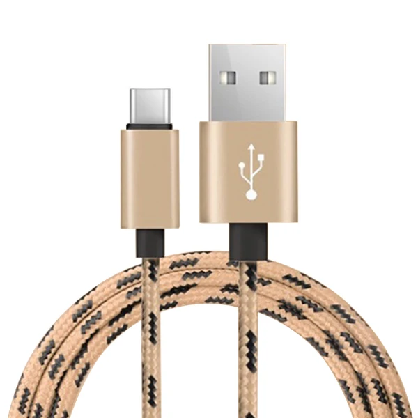 Gold NOHON нейлоновый USB кабель type C для samsung S8 S9 Plus Oneplus 6, быстрая зарядка для Xiaomi5 Mi8 huawei P20, кабели для передачи данных - Цвет: Gold